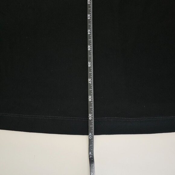 Chicos Travelers Black Faux Wrap Midi Dress 3/XL 3/4 Sleeve Slinky Stretch - Picture 7 of 7